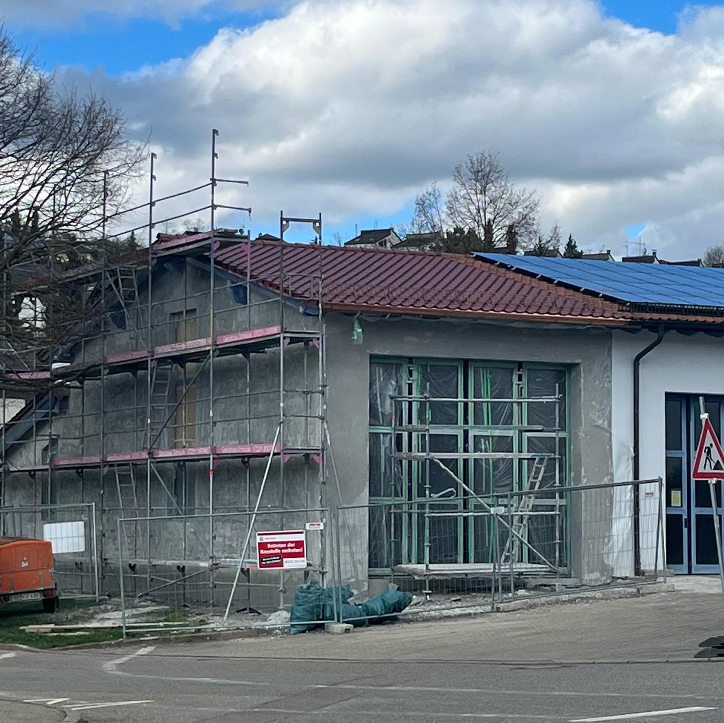 Anbau Feuerwehrhaus Fahrzeughalle